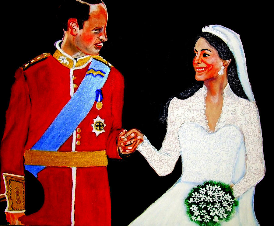 Kate and William Painting by Rusty Gladdish