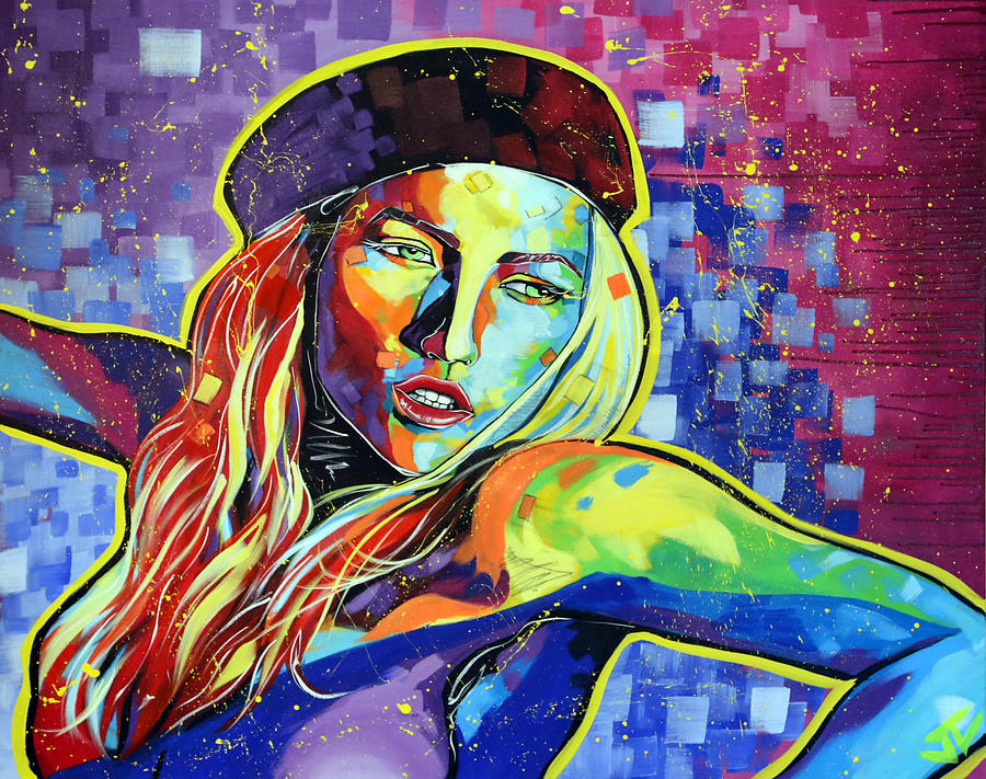 Kate Moss Painting by Jay V Art