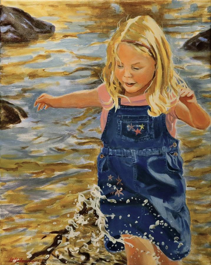 Kate Splashing Painting by David Gilmore