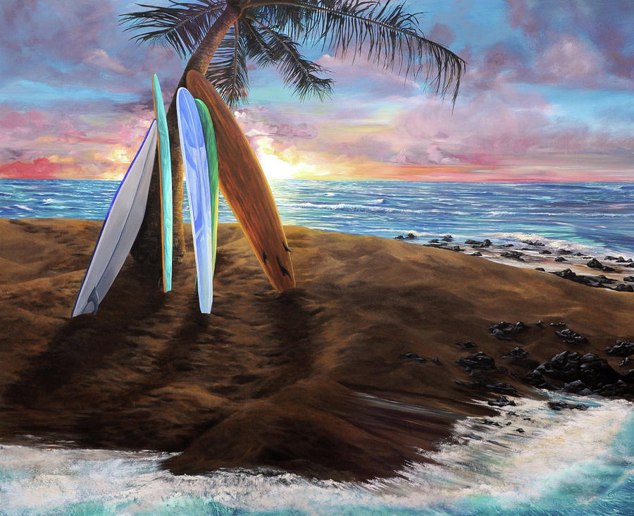 Kates Surf Painting by Jessica Tookey