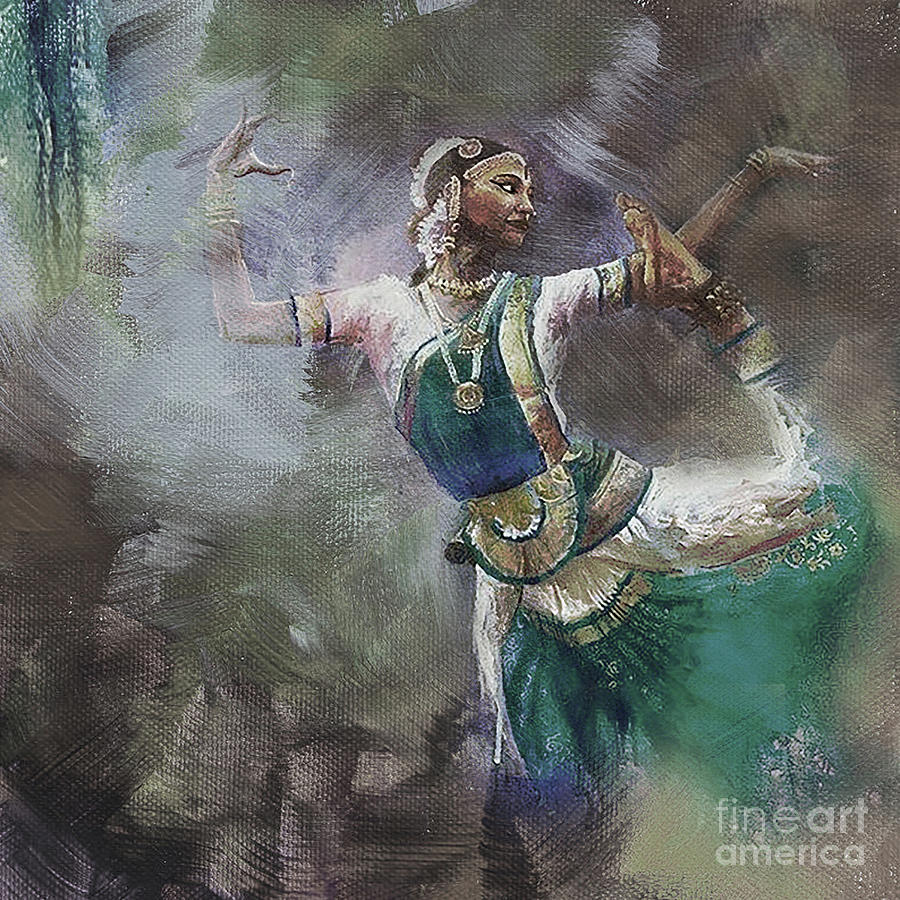 Kathak Dancer 67h Painting by Gull G
