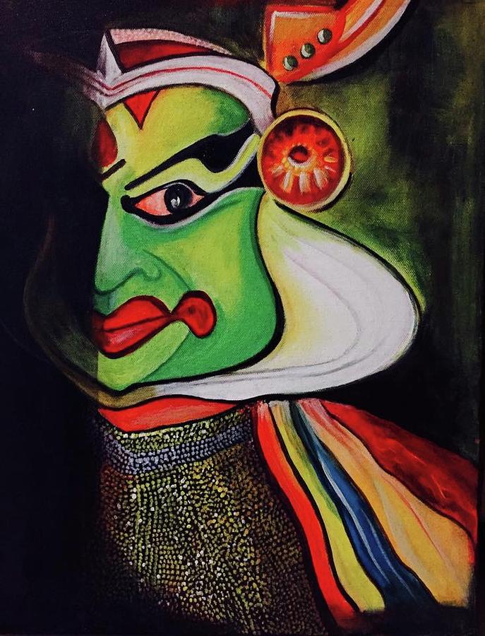 Kathakali Painting - Kathakali by Sonal P