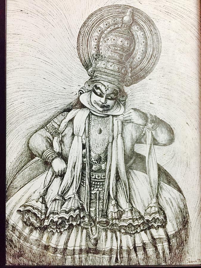 Kathakali face drawing oil pastel, kathakali face drawing #short - YouTube