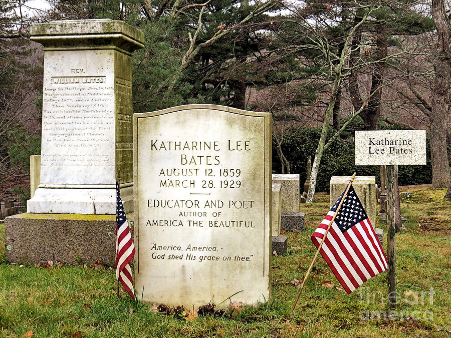 Katharine Lee Bates Gravesite Photograph by Janice Drew