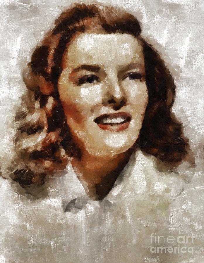 Katharine Hepburn, Actress Painting by Esoterica Art Agency - Fine Art ...