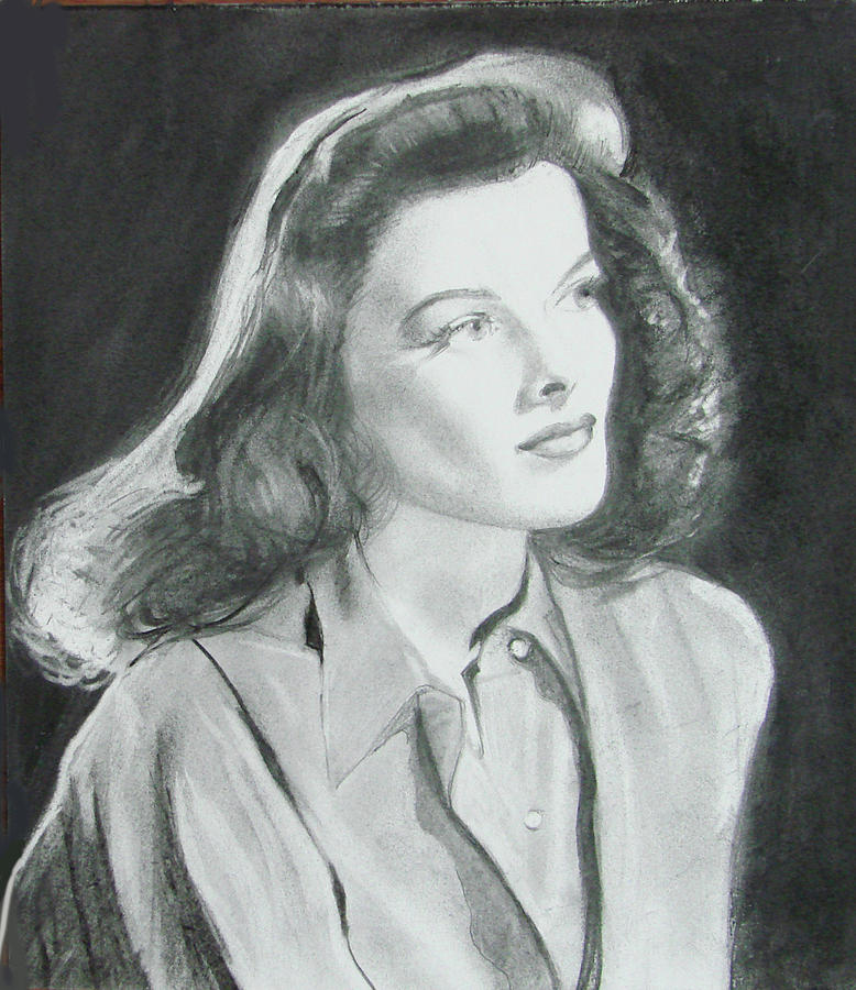 Katharine Hepburn Drawing by John Eaglesham - Fine Art America