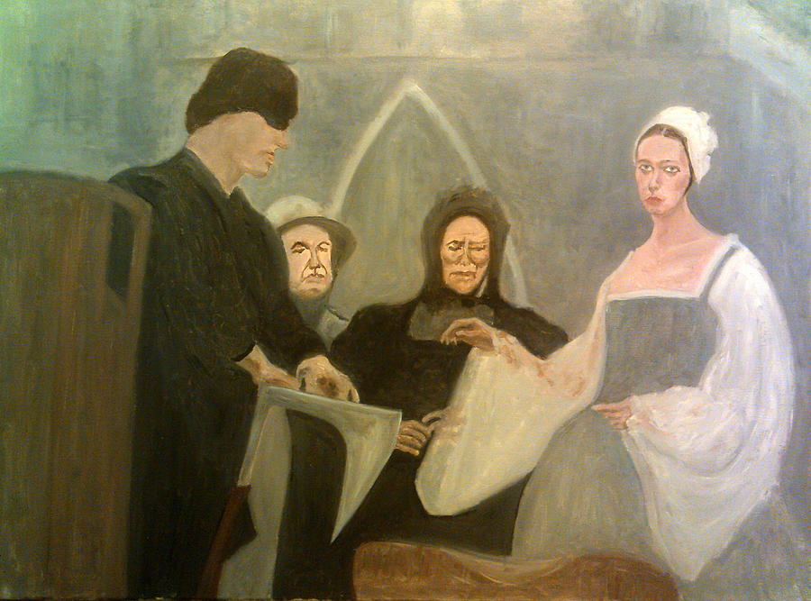 Katherine Howard About To Pay The Executioner Painting by Peter Gartner