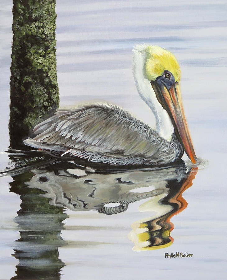 Kathy's Pelican Painting by Phyllis Beiser - Fine Art America