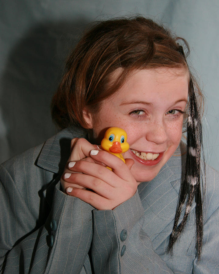 Katie with Her Duckie Photograph by George Jones