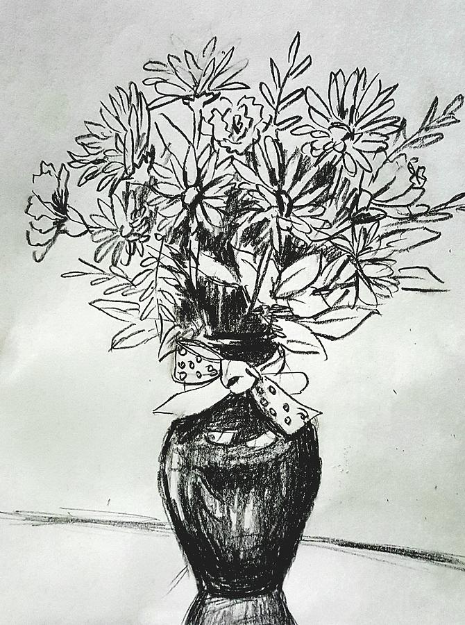 Katies flowers Drawing by Hae Kim
