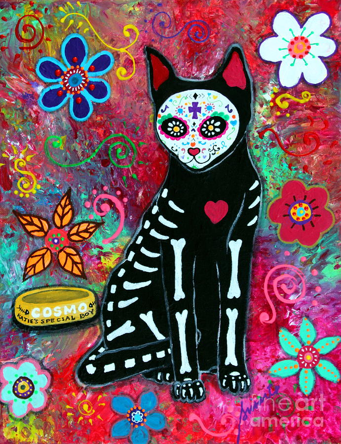 Katies Special Cat Painting by Pristine Cartera Turkus
