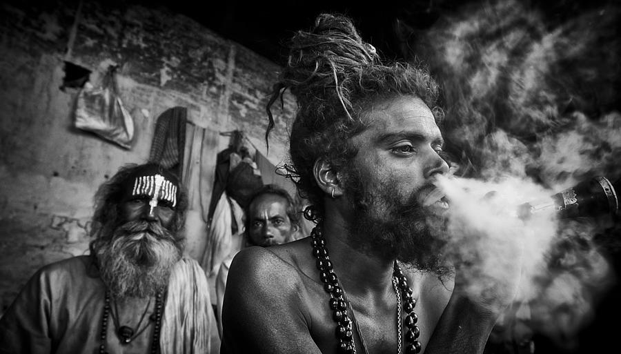 Katmandu Smoking Photograph by David Longstreath