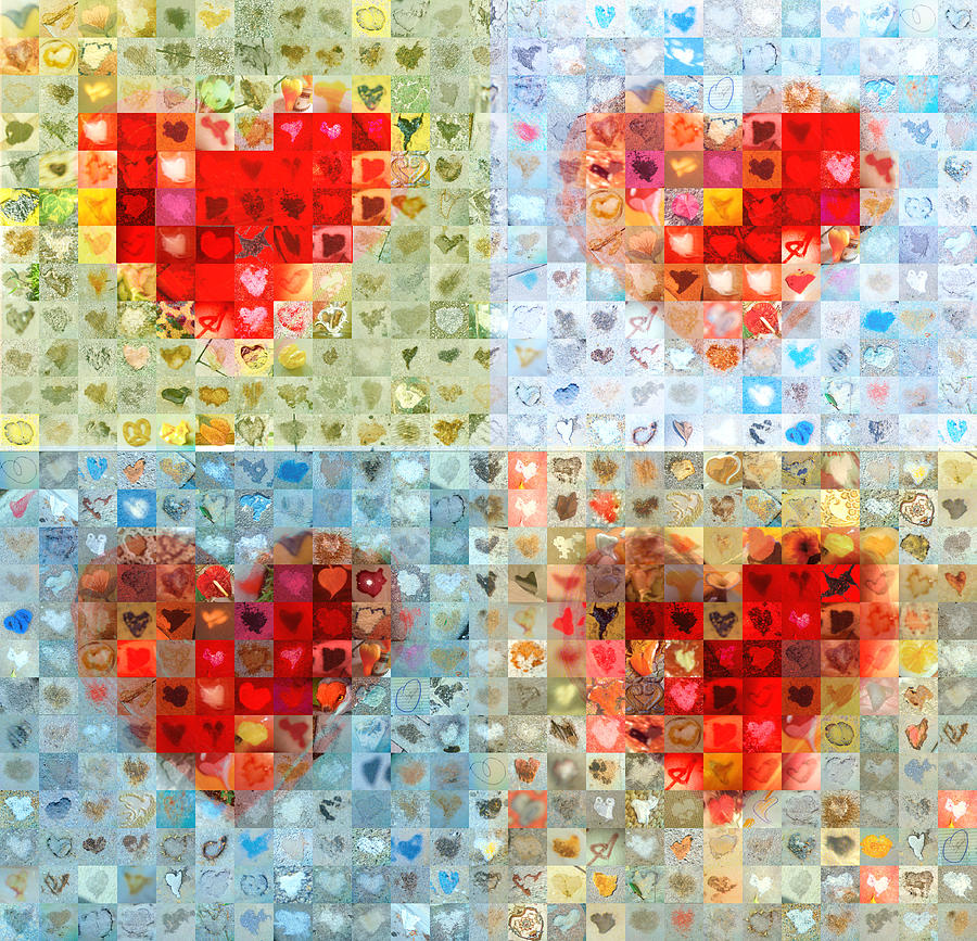 Abstract Hearts Photograph - Katrinas Heart Wall - Custom Design Created for Extreme Makeover Home Edition on ABC by Boy Sees Hearts