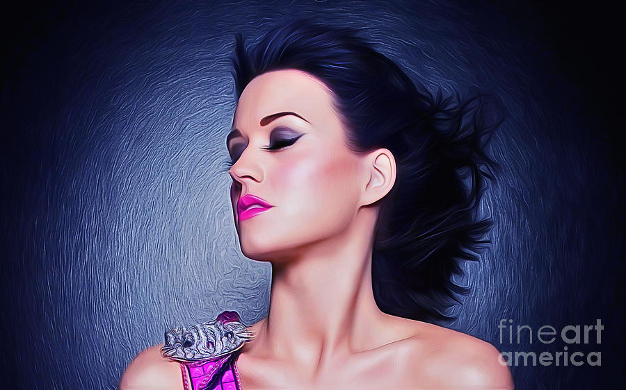 Katy Perry Mixed Media by Ian Mitchell