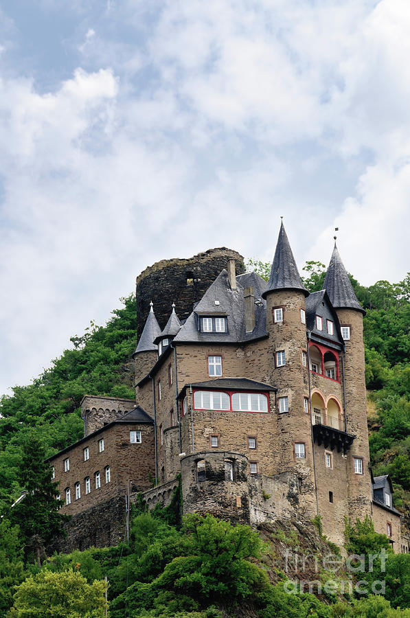 Katz Castle in St Goarhausen in Germany Photograph by Oscar Gutierrez