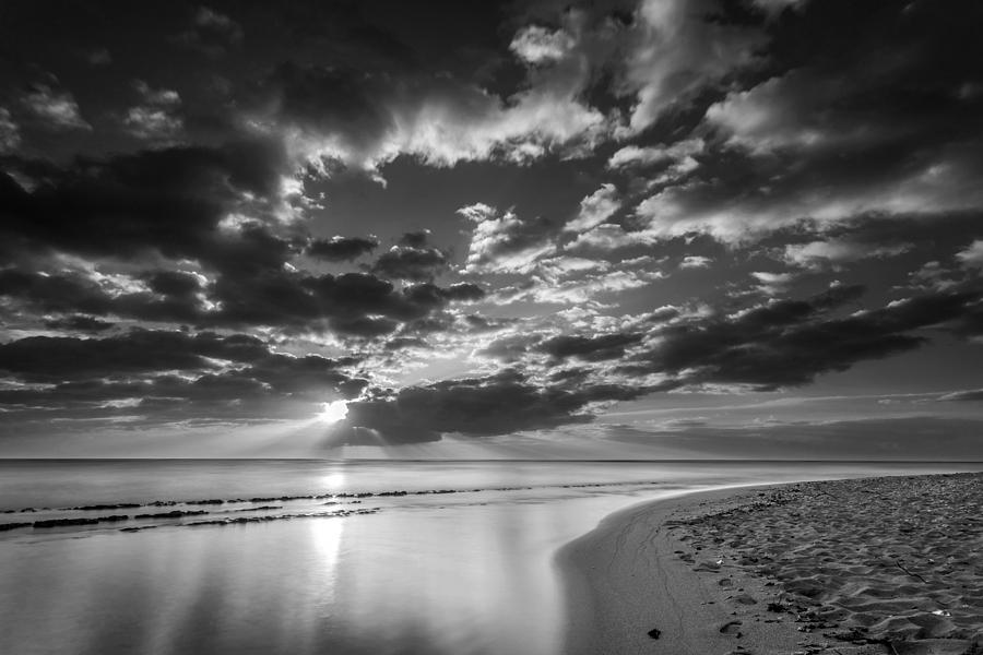 Kauai Beach Sunrise BW Photograph by Pierre Leclerc Photography