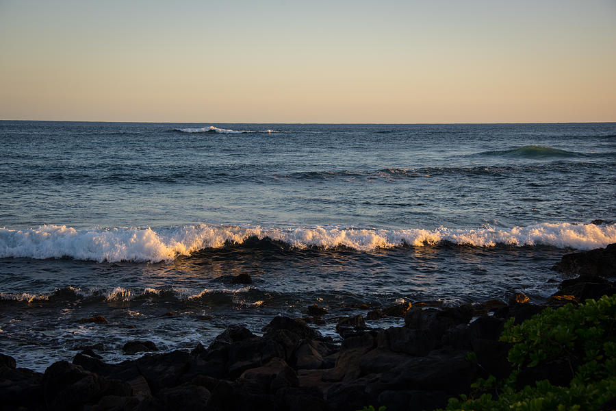 Sunset Photograph - Kauai Beach Waves by Sharin Gabl