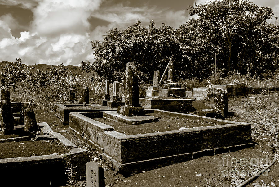 Kauai Cemetery Duo Tone Photograph by Blake Webster