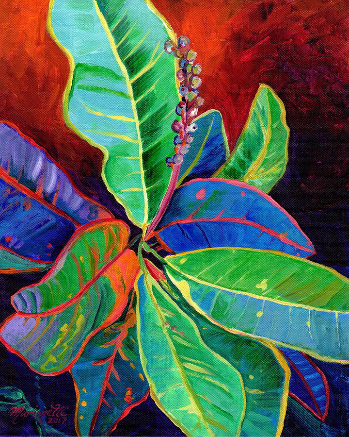 Kauai Croton Leaves 2 by Marionette Taboniar Kauai Croton Leaves 2 by Marionette Taboniar