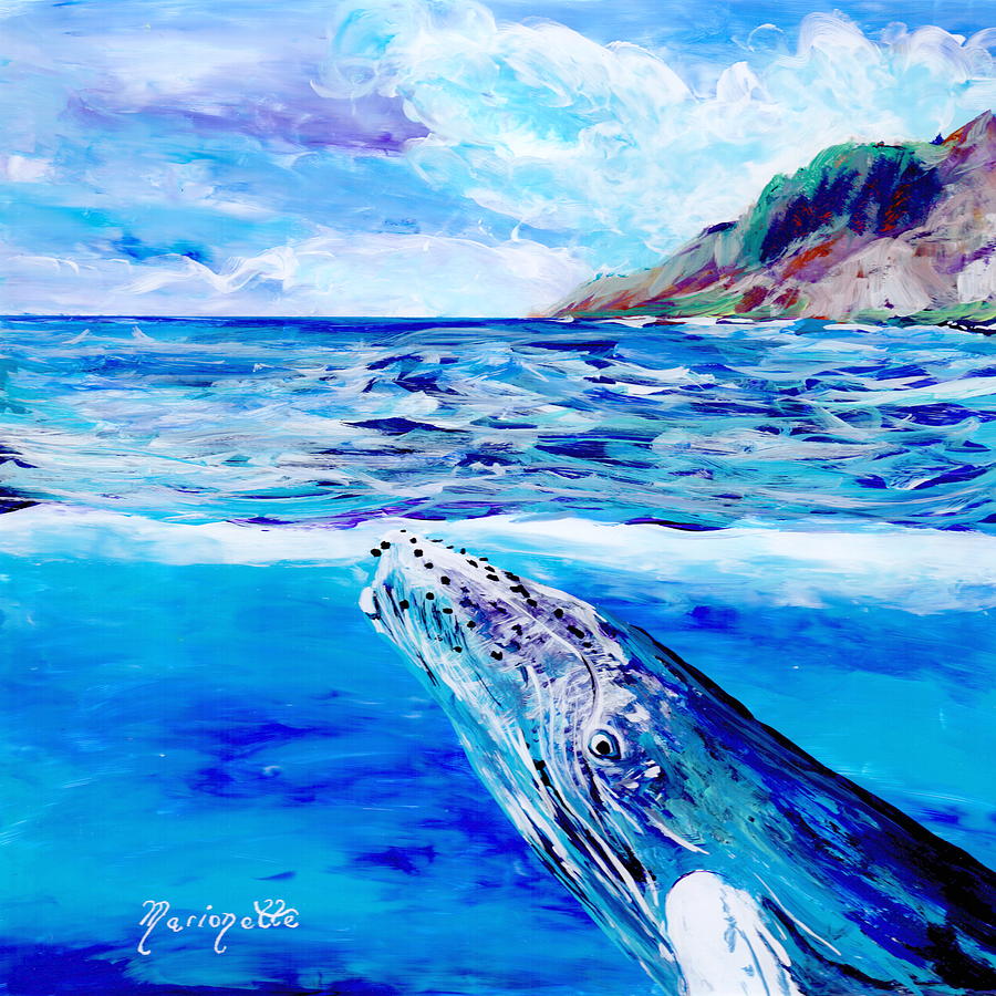 Kauai Humpback Whale Painting by Marionette Taboniar