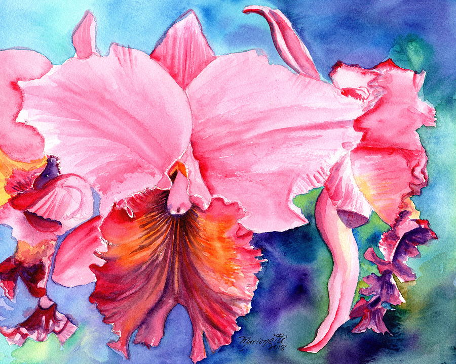 Kauai Orchid Festival 3 Painting by Marionette Taboniar