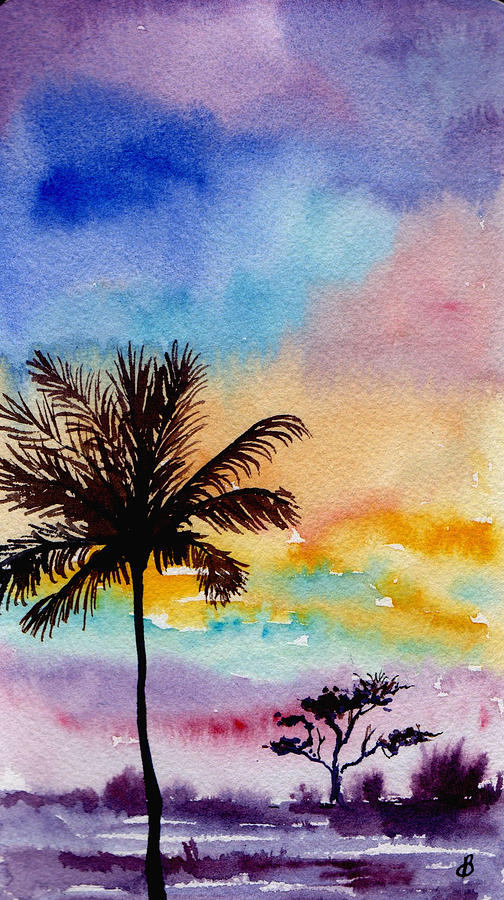 Kauai Sunset Painting by Brenda Owen