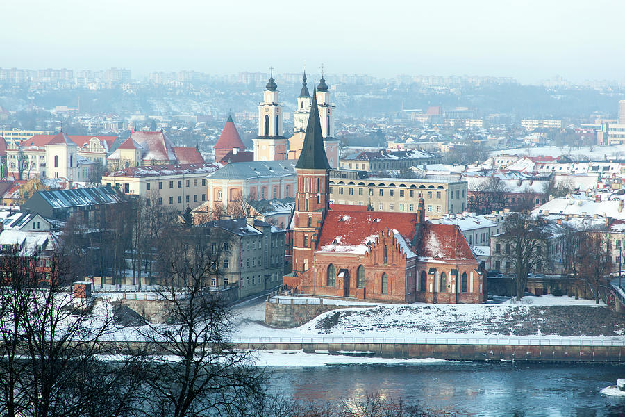 Kaunas City In Winter Photograph by Ramunas Bruzas