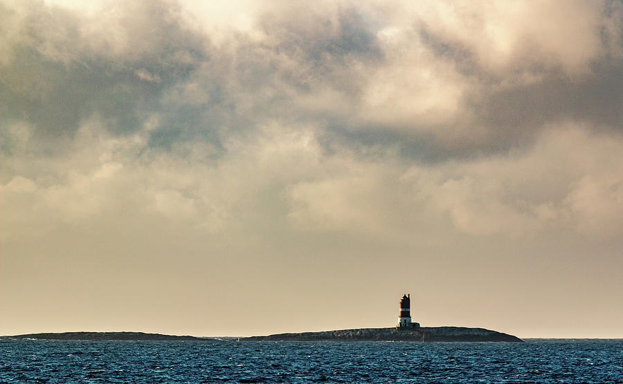 Kaura Island Lighthouse Norway Photograph by Adam Rainoff