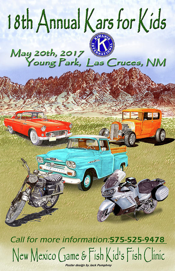 Kiwanis Car Show Event Poster Painting by Jack Pumphrey