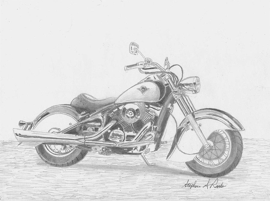 Kawasaki Drifter 800 MOTORCYCLE ART PRINT by Stephen Rooks