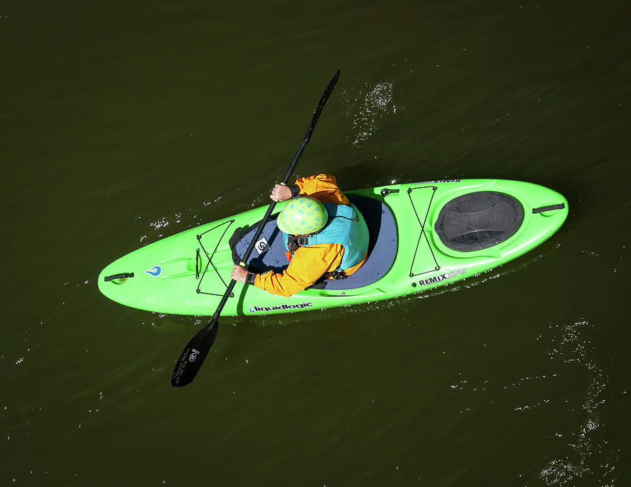Kayak Aerial Photograph by Britt Runyon