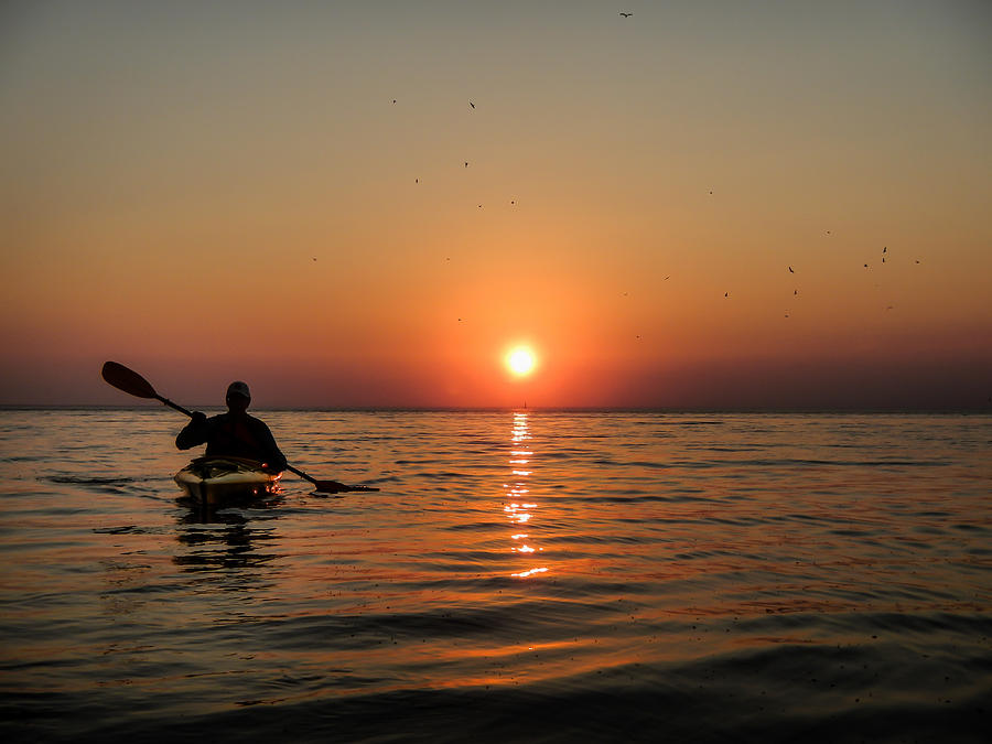 Kayak at Sunset Photograph by Terry Ann Morris