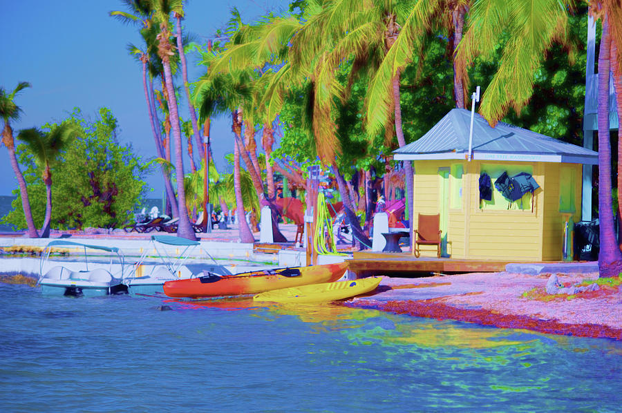 Kayak Jet Ski Rentals Florida Keys Art Mixed Media by Ken Figurski