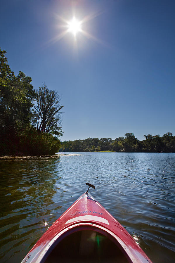 Kayak Morning Photograph by Steve Gadomski