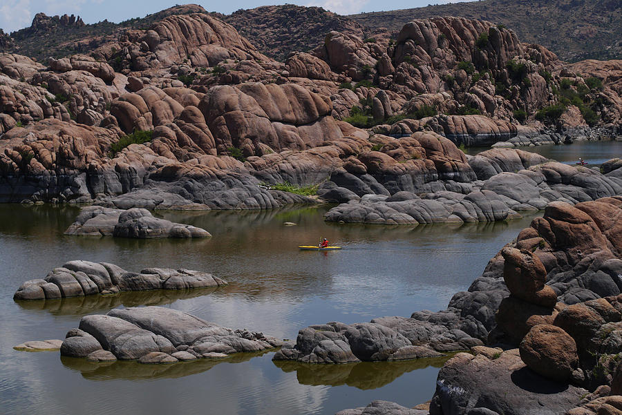 Kayak on Watson lake Photograph by Mihaela Nica Fine Art America
