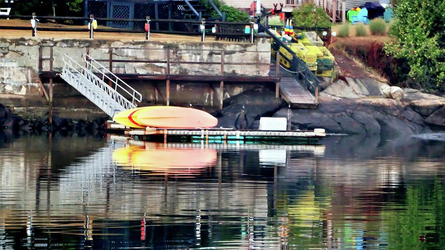 Kayak S On Dock On The Danvers River Photograph