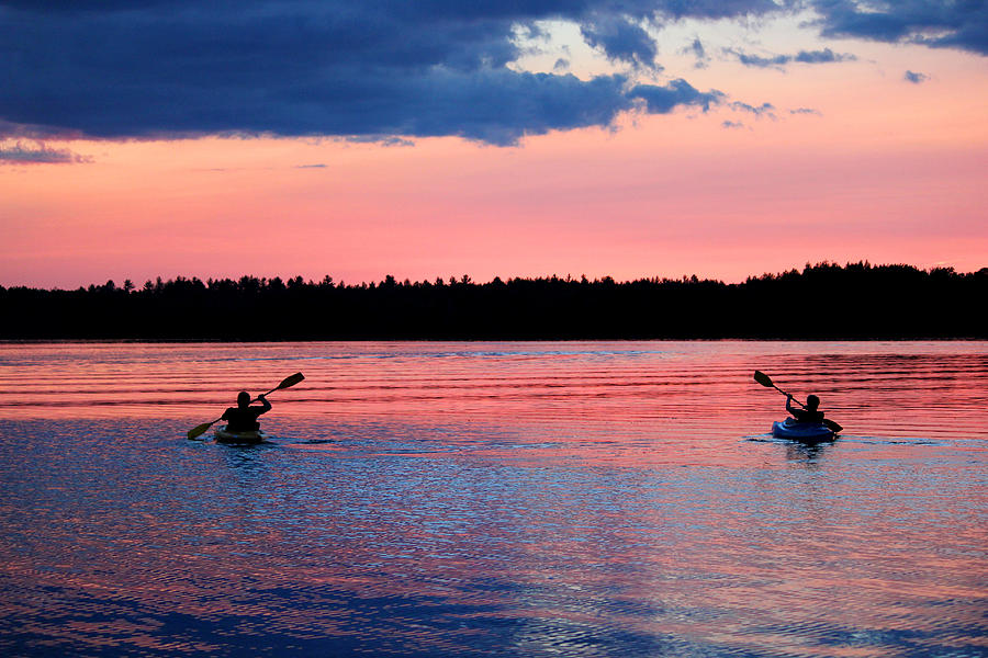 Kayaking At Sunset Photograph by Brook Burling