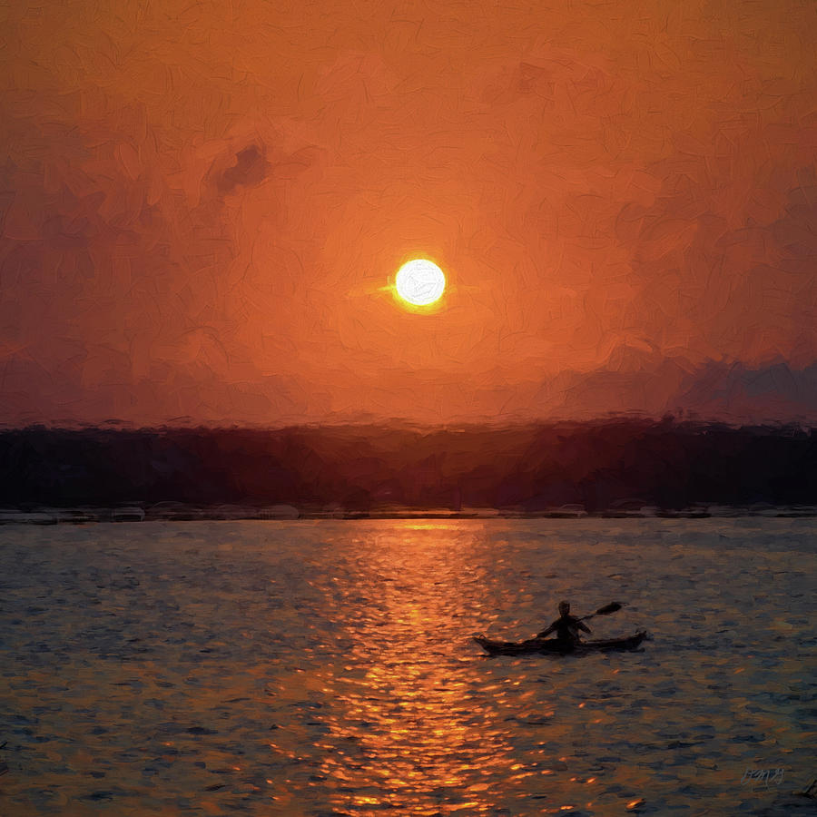  Kayaking at Sunset Photograph by David Gordon