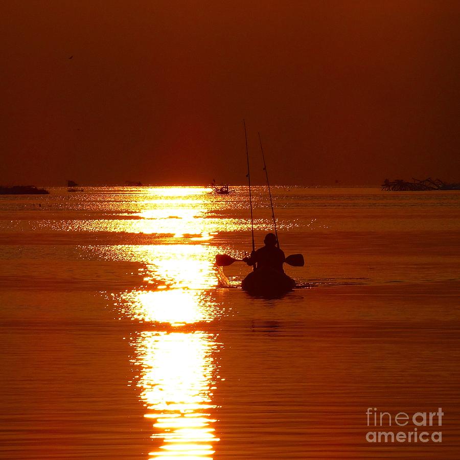 Kayaking at Sunset Photograph by Jean Wright