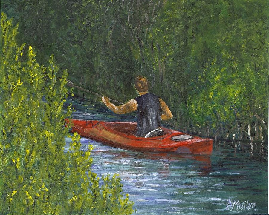 Kayaking Painting by Donna Muller
