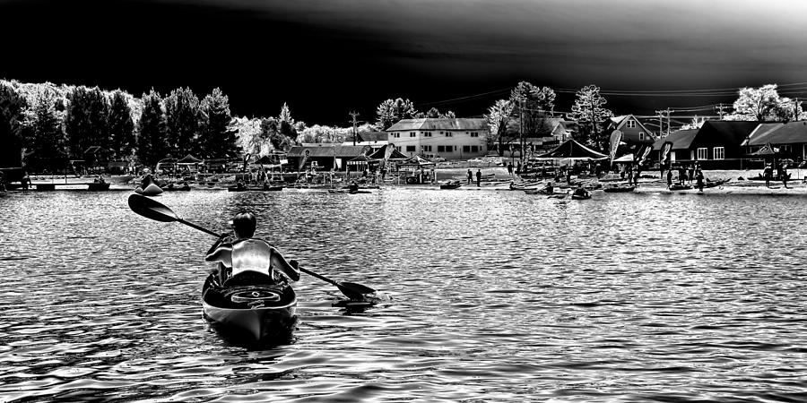 Kayaking on Old Forge Pond Photograph by David Patterson