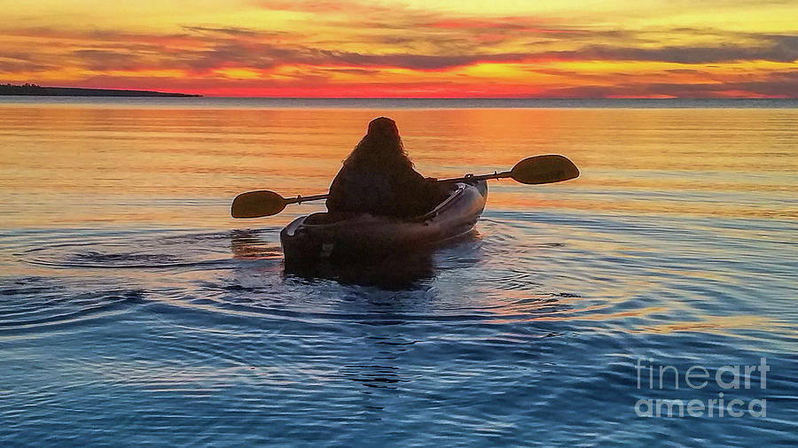 Kayaking Into The Sunset -4422  Photograph by Norris Seward