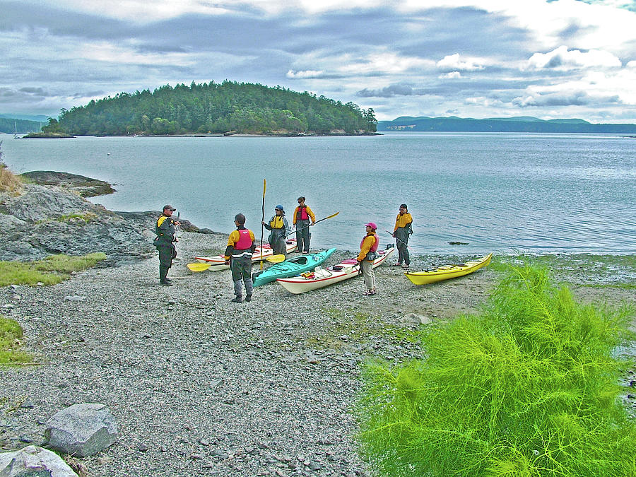 Washington Photograph - Kayaking Lesson on San Juan Island, Washington by Ruth Hager
