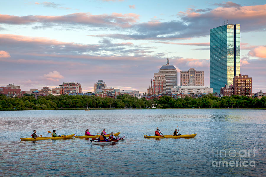 Kayaking on the Charles Photograph by Susan Cole Kelly