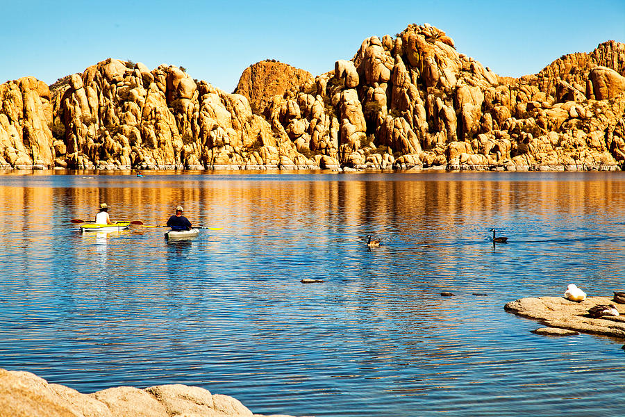 Kayaking on Watson Lake in Prescott Arizona Photograph by Good Focused ...