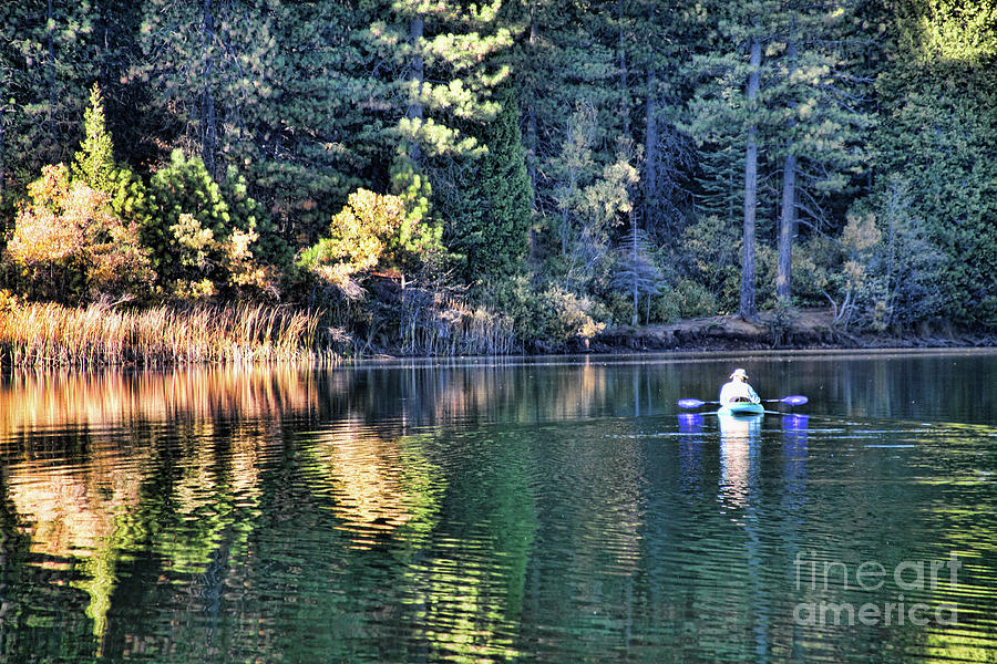 Kayaking Stream Fishing  Photograph by Chuck Kuhn