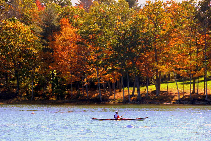 Kayaking York  River Maine Photograph by Lennie Malvone