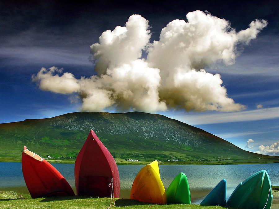 Kayaks at Achill Island Photograph by Sublime Ireland