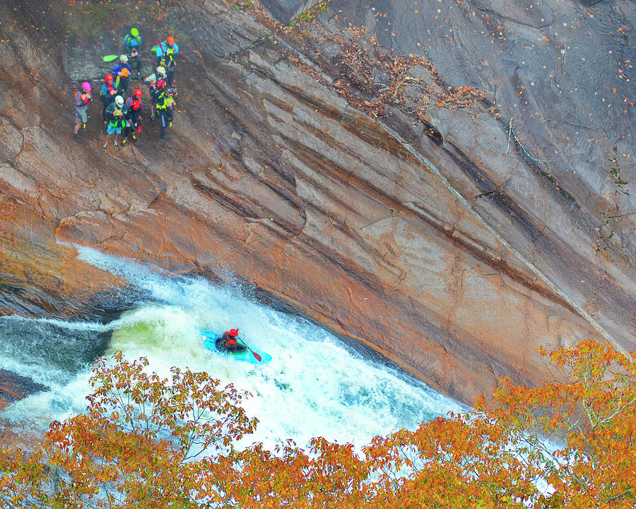 Fall Photograph - Kayaking the Gorge by Susan Leggett
