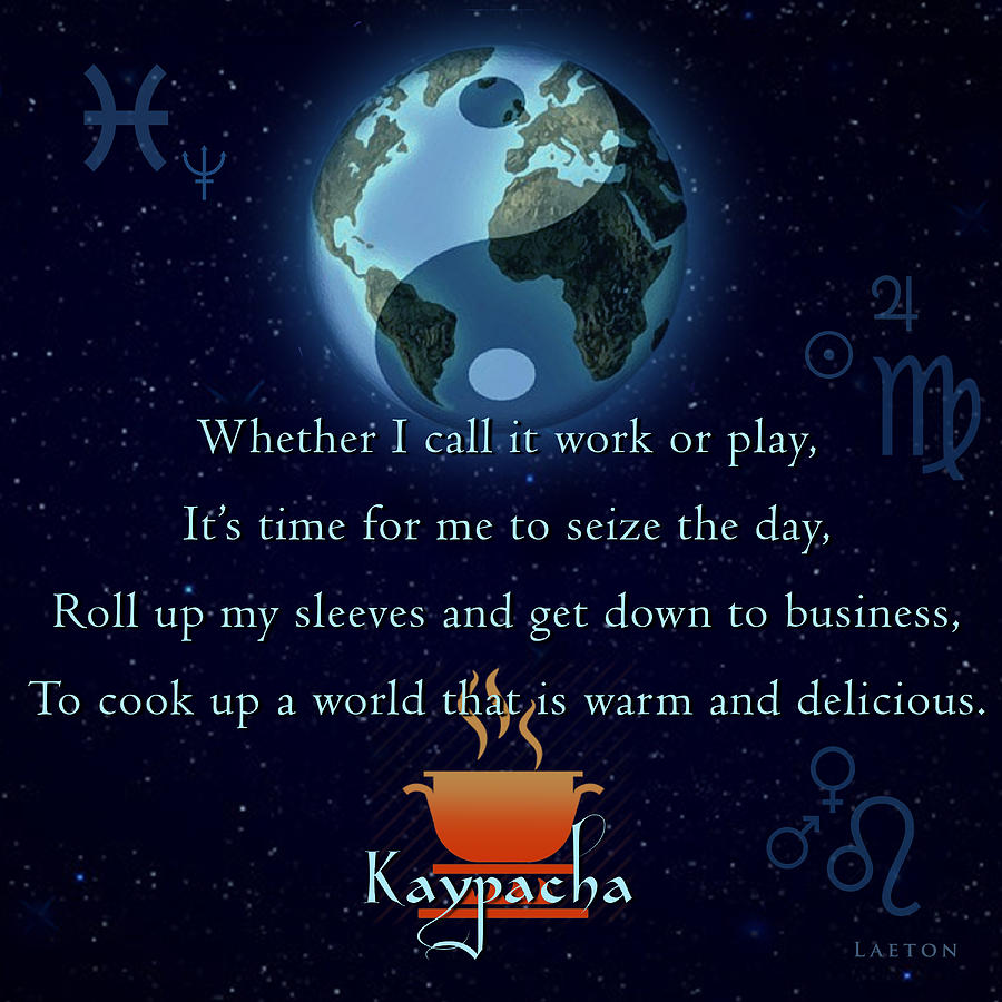 Kaypachas mantra 7.26.2015 Mixed Media by Richard Laeton